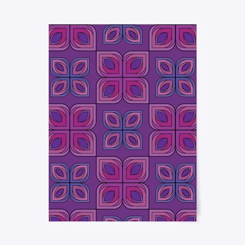 Purple Geometric Flower